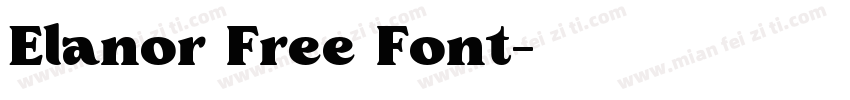 Elanor Free Font字体转换